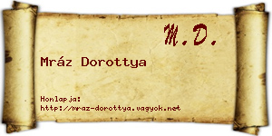 Mráz Dorottya névjegykártya
